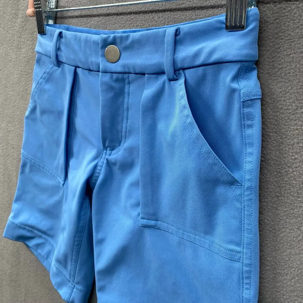 Ivivva Lululemon Girls Shorts 7 Blue Pockets Stretch Comfort‎ Casual